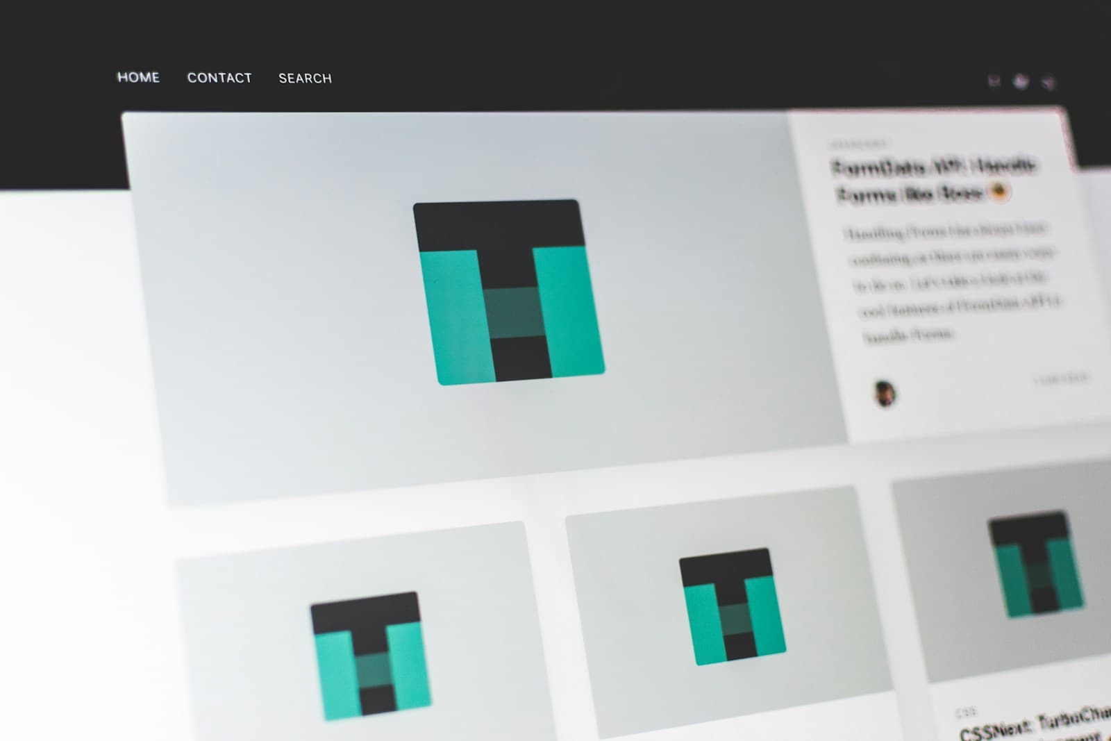 A finished website open on a screen